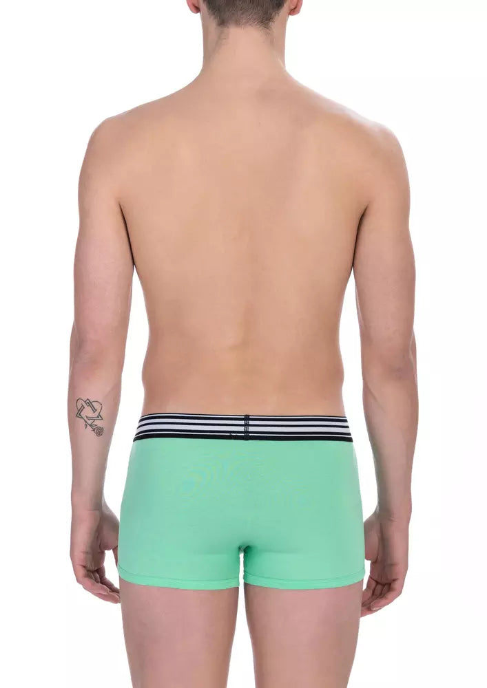 Green Cotton Men Trunk