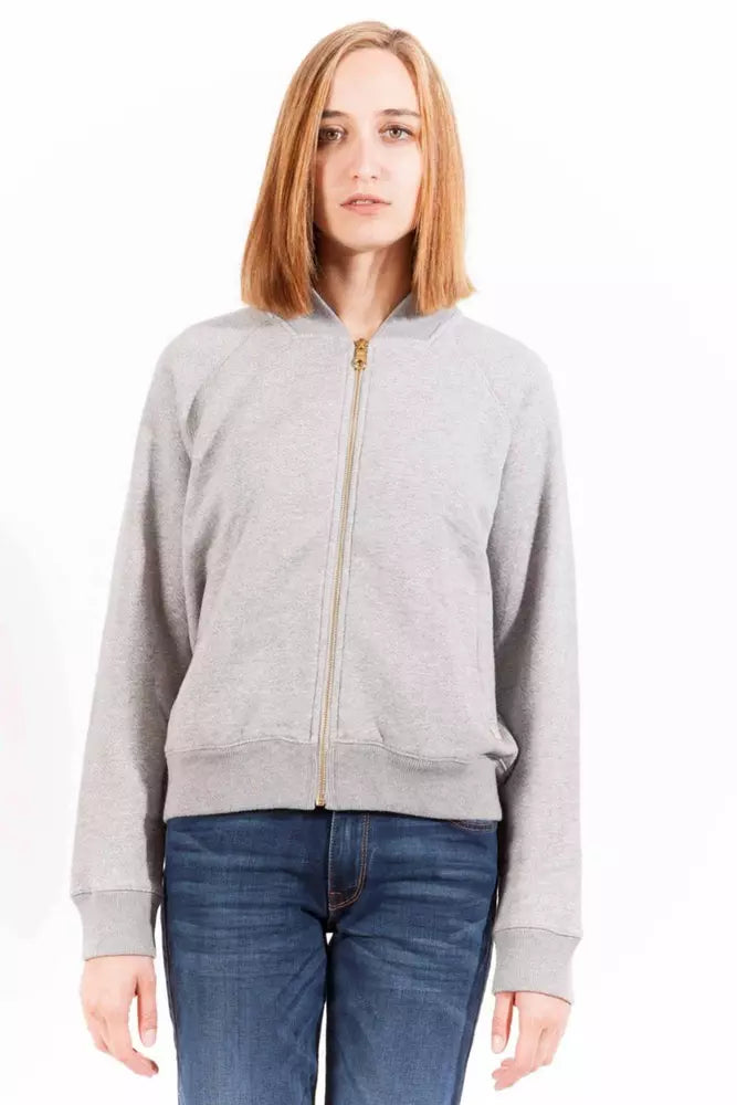 Gray Cotton Women Sweater