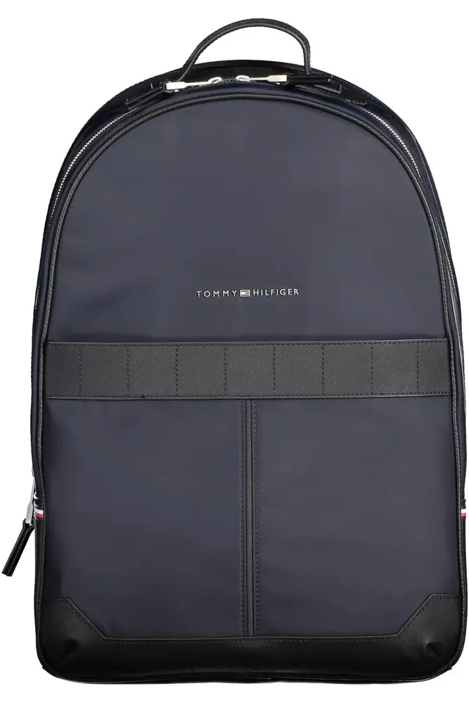 Blue Polyester Men Backpack