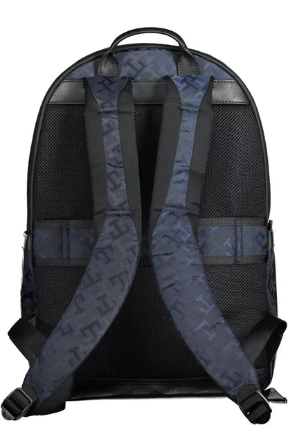 Blue Polyester Men Backpack