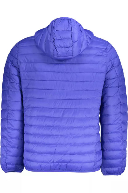 Blue Polyamide Men Jacket