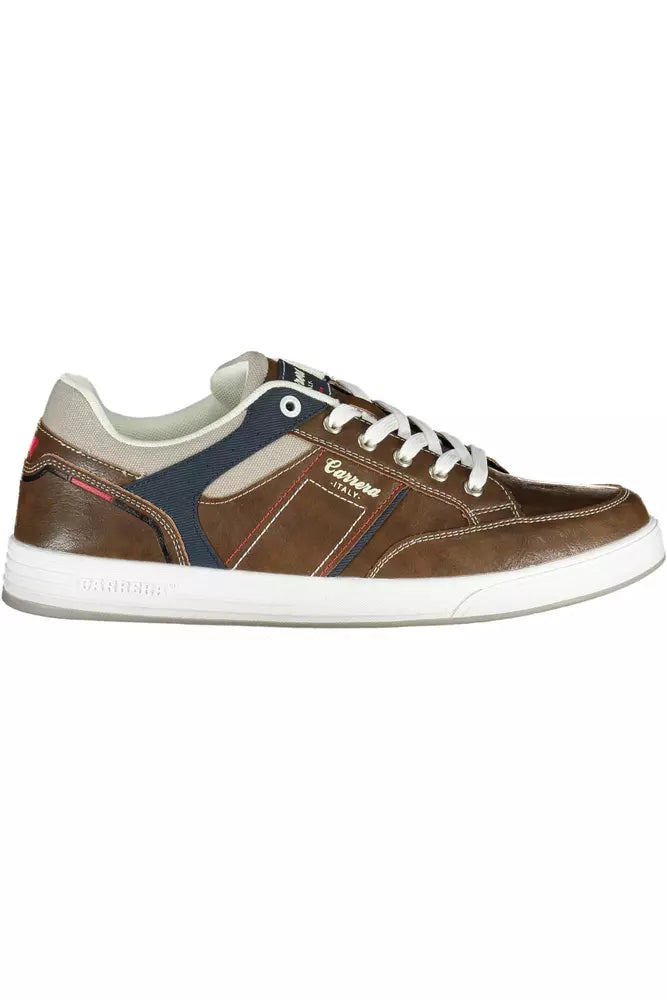 Brown Eco Leather Men Sneaker