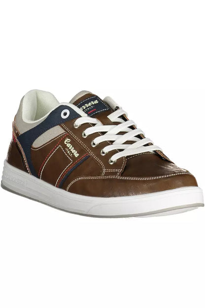 Brown Eco Leather Men Sneaker