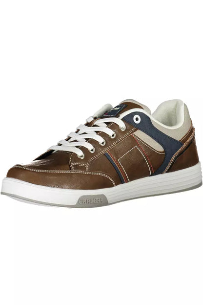 Brown Eco Leather Men Sneaker