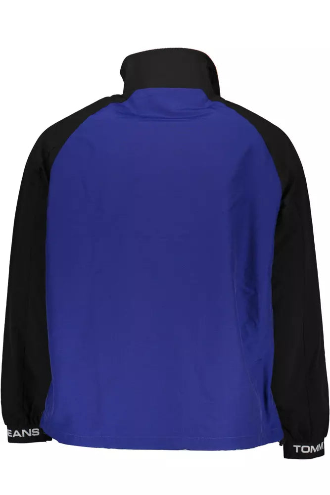 Blue Polyamide Men Jacket