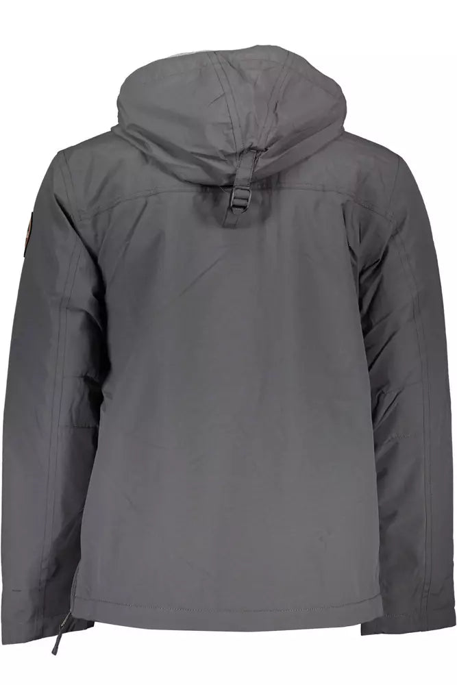 Gray Polyamide Men Jacket