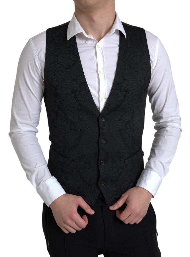 Elegant Black Formal Dress Vest