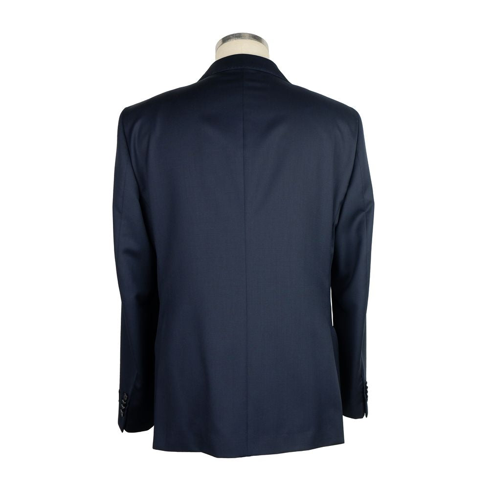 Blue Wool Men Suit