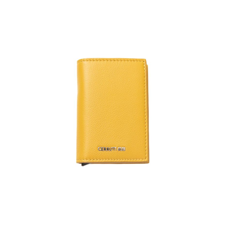 Yellow Calf Leather Men Wallet