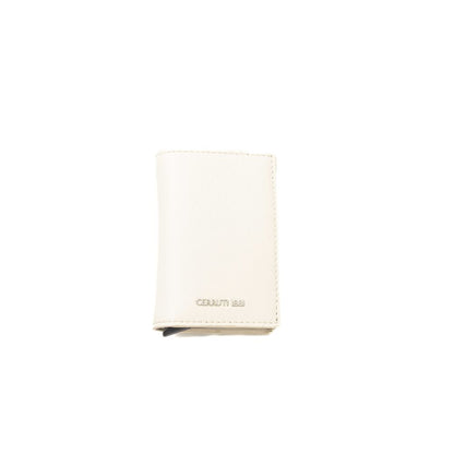 Beige Calf Leather Men Wallet