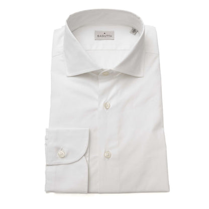 White Cotton Mens Shirt