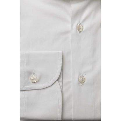 White Cotton Mens Shirt