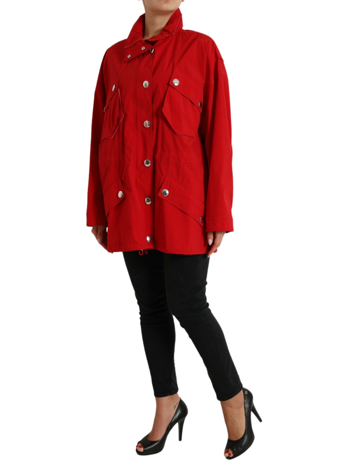 Elegant Red Long Sleeve Jacket