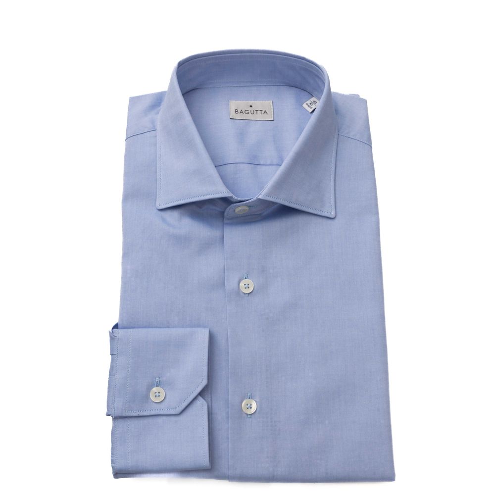 Light Blue Cotton Men Shirt