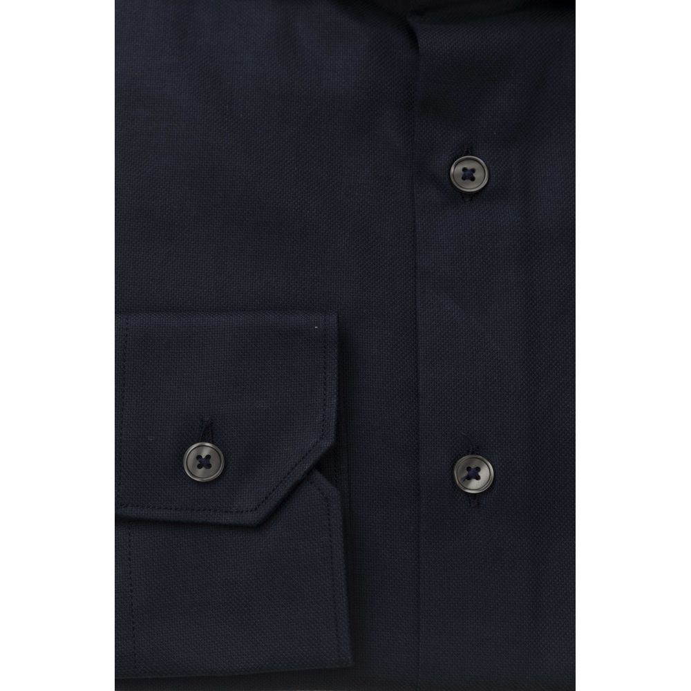 Blue Cotton Men's Shirt