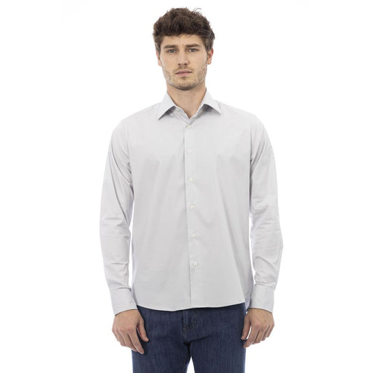 Gray Cotton Men Shirt