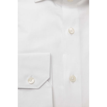 White Cotton Men Shirt