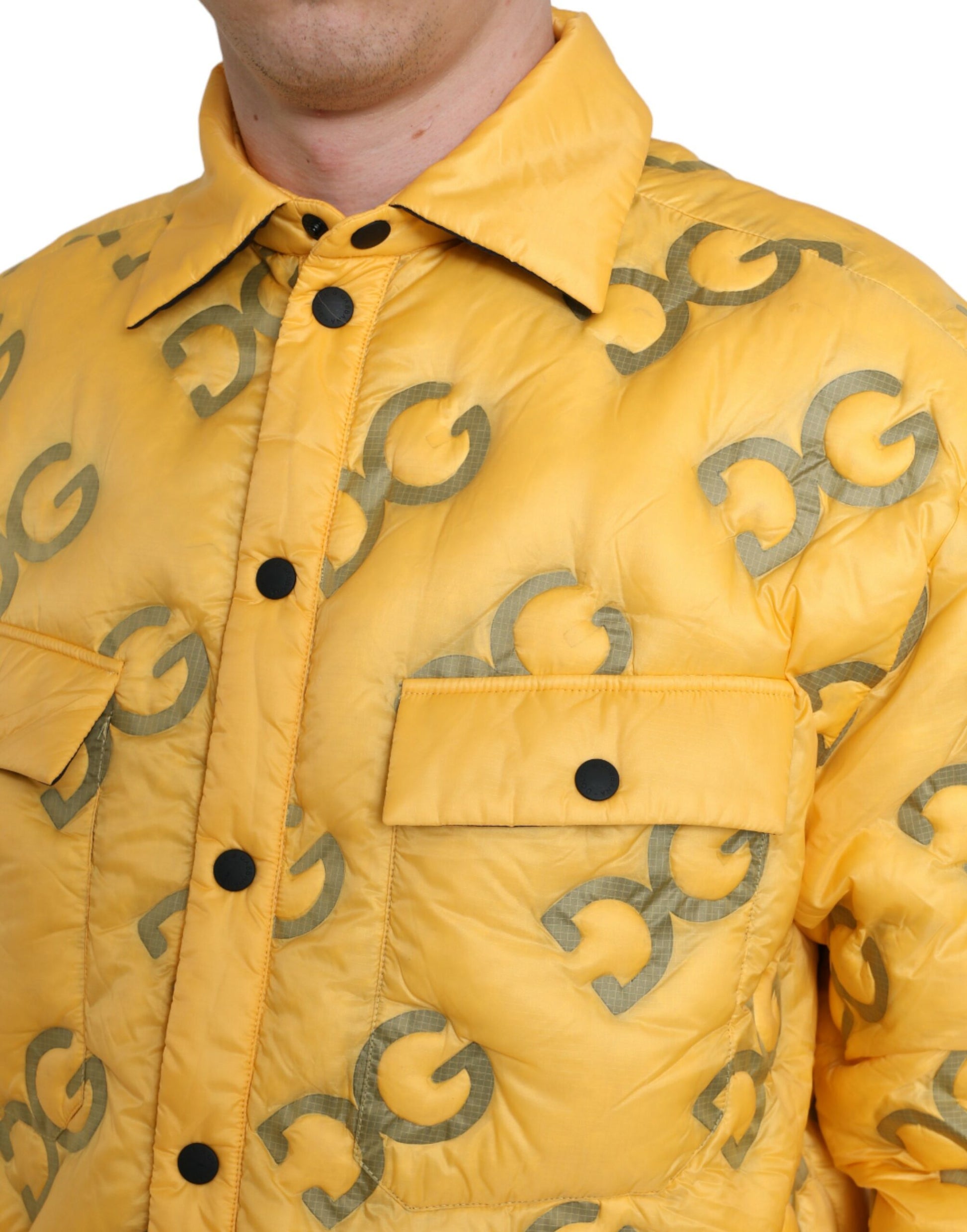 Elegant Yellow Padded Blouson Jacket