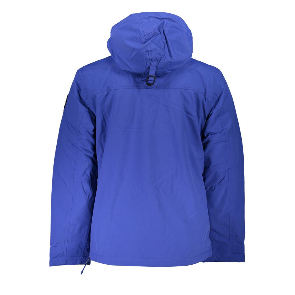 Blue Polyamide Men Jacket