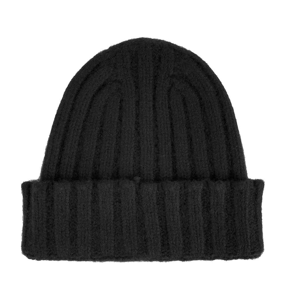 Pure Cashmere Ribbed Winter Hat