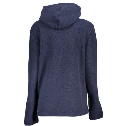 Chic Blue Hooded Sweatshirt with Unique Pocket