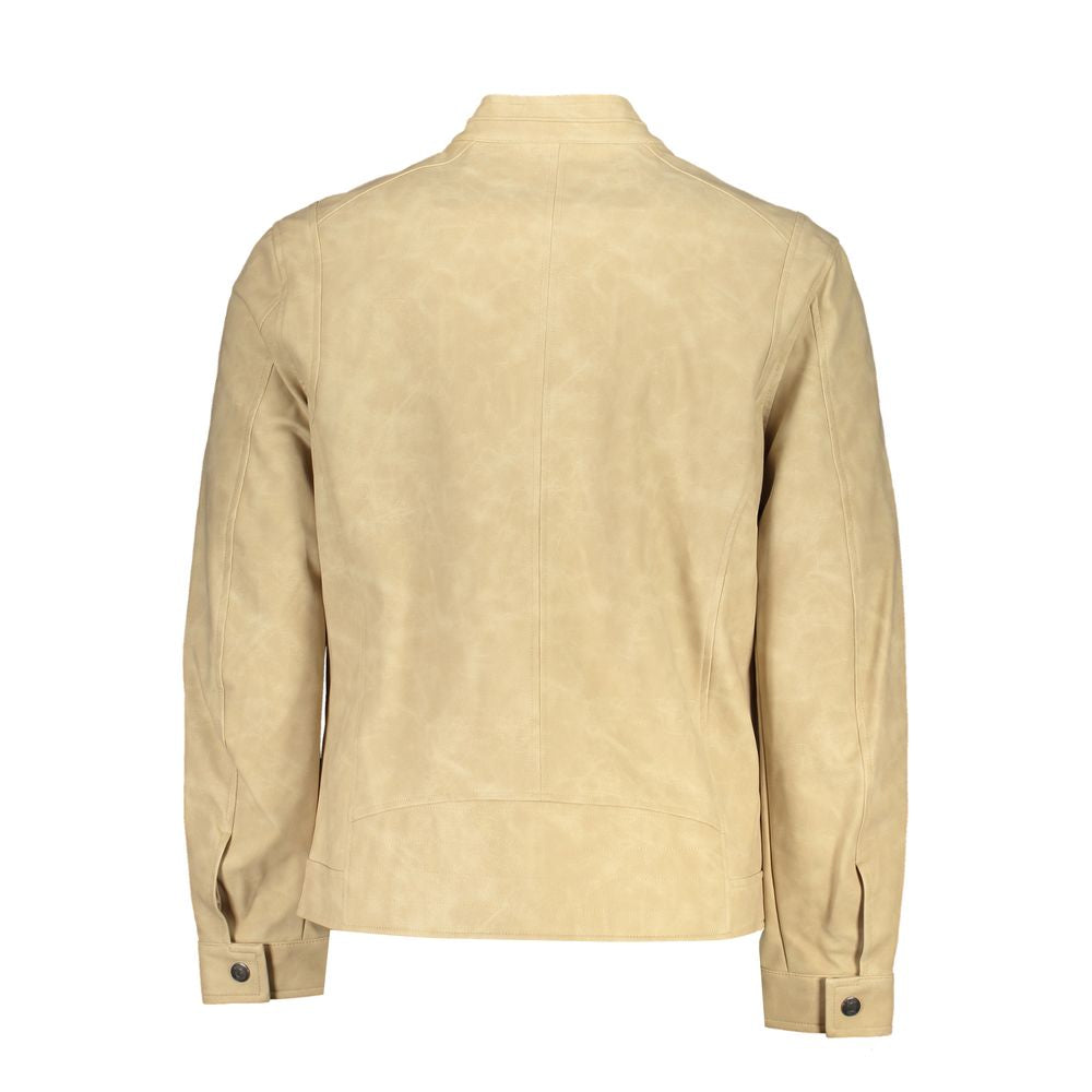 Chic Beige Long Sleeve Sports Jacket