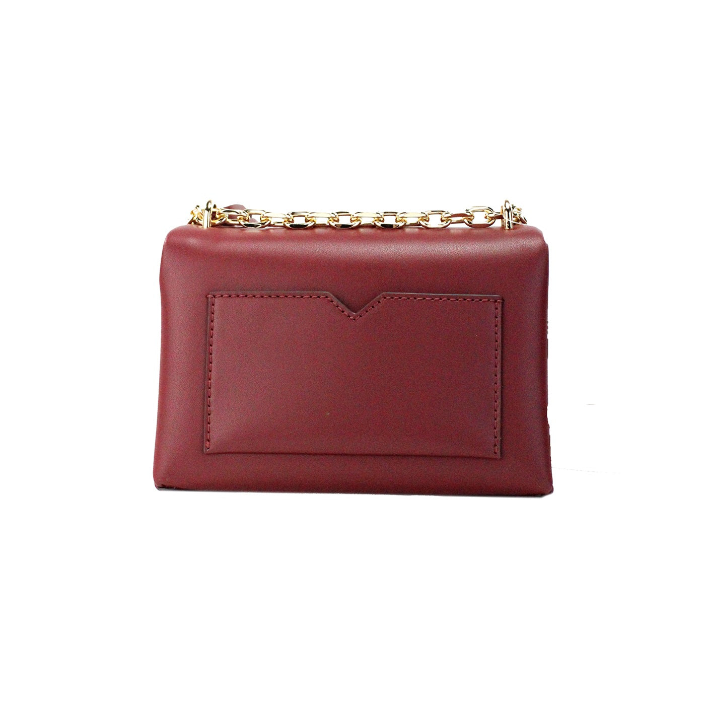 Cece Small Dark Cherry Vegan Leather Convertible Flap Crossbody Bag