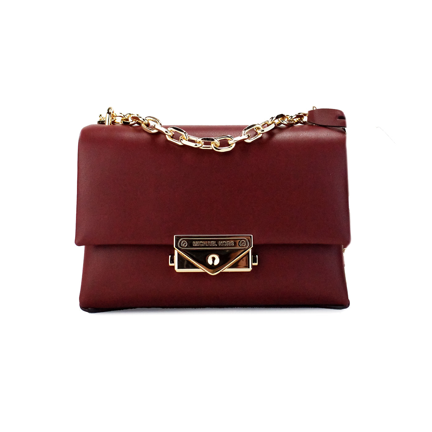 Cece Small Dark Cherry Vegan Leather Convertible Flap Crossbody Bag