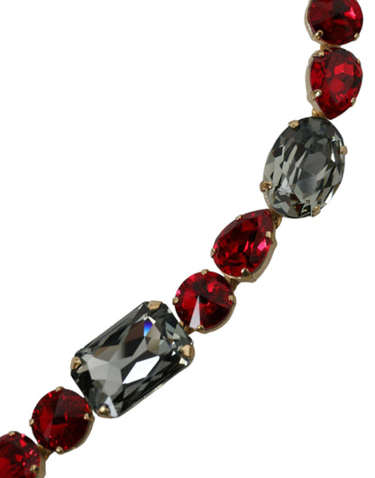 Radiant Red Crystal Buckle Waist Belt