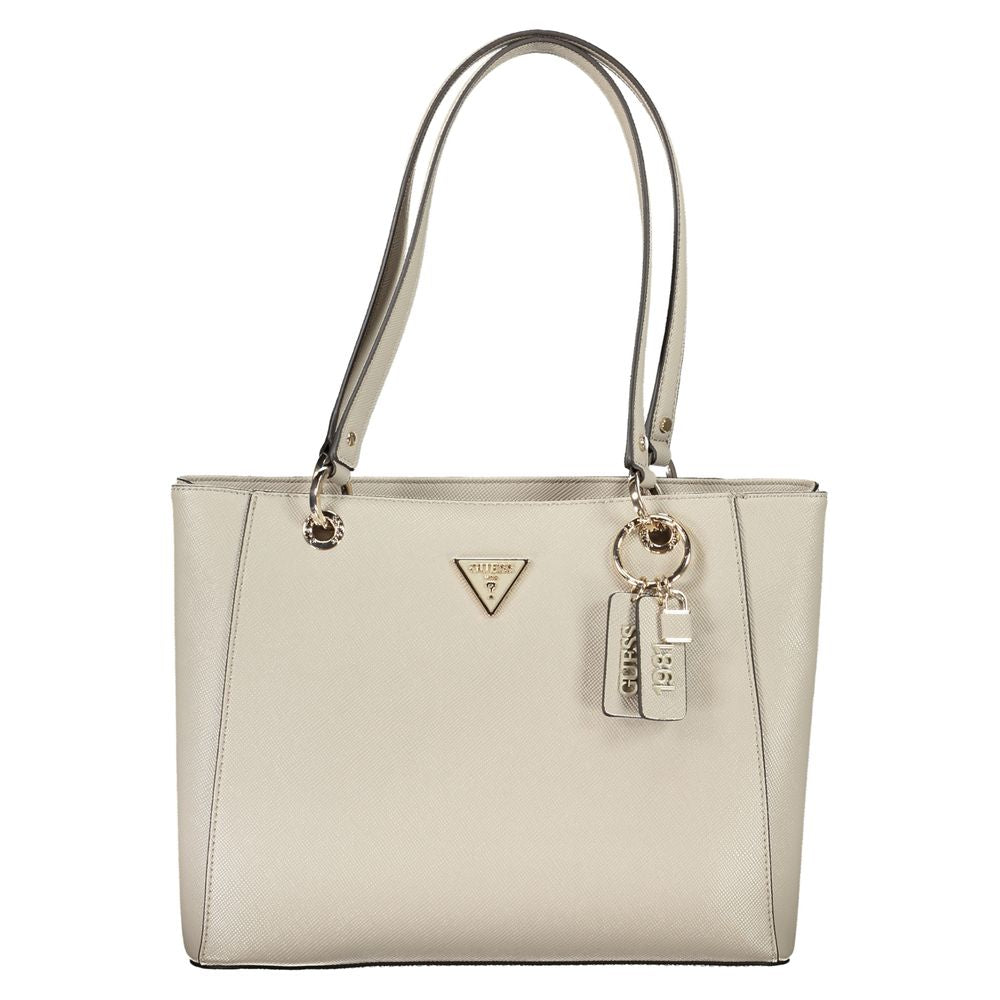 Beige Polyethylene Handbag