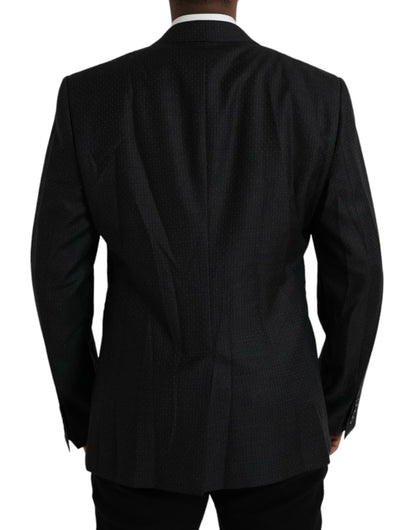 Black Wool MARTINI Single Breasted Coat Blazer