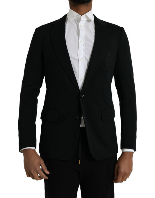 Black Wool 2 Piece Single Breasted Suit