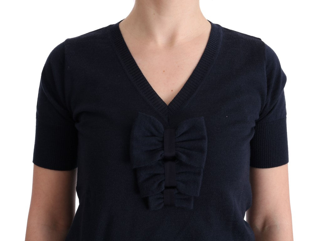 Elegant Blue Wool Top - Chic Everyday Elegance