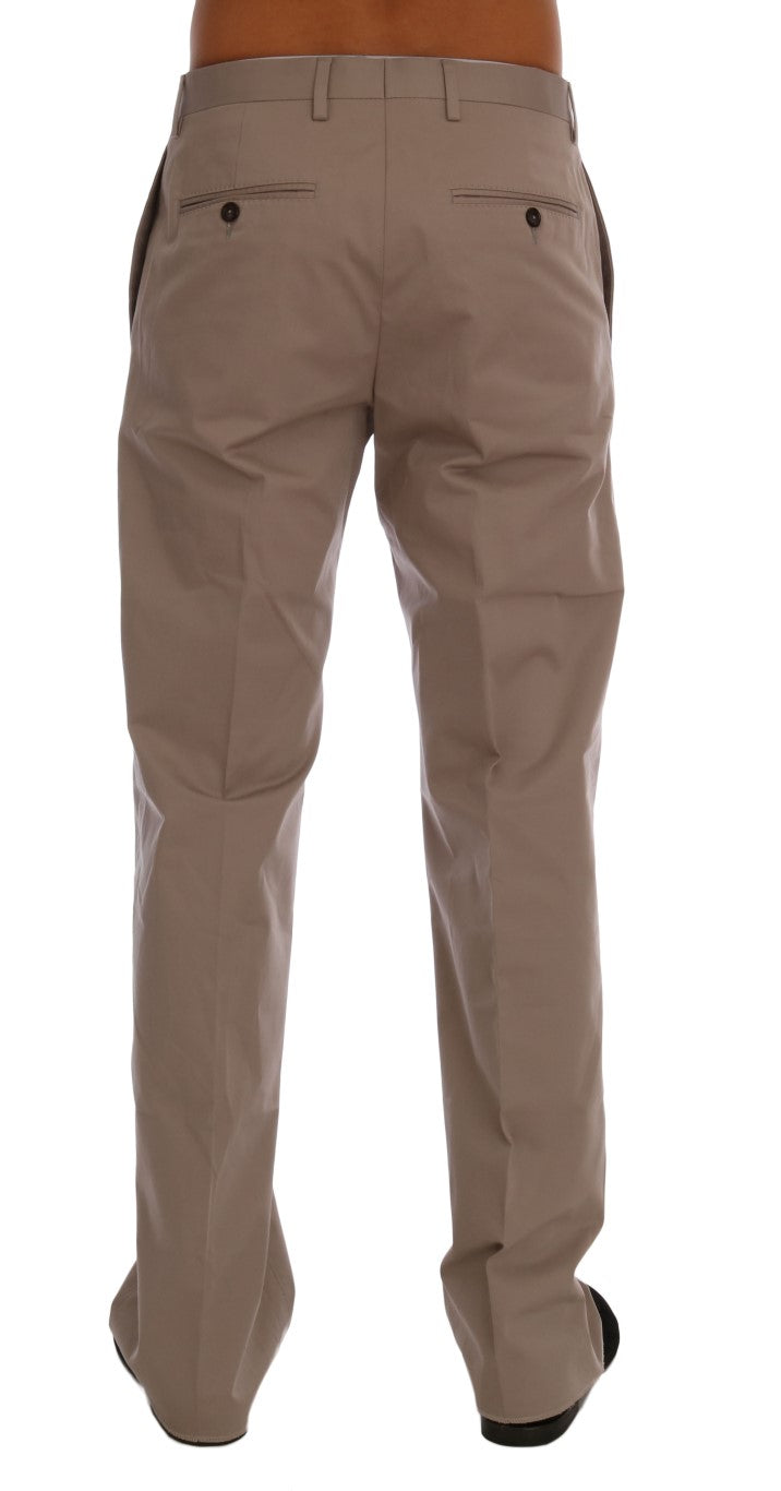 Chic Beige Chinos Casual Pants