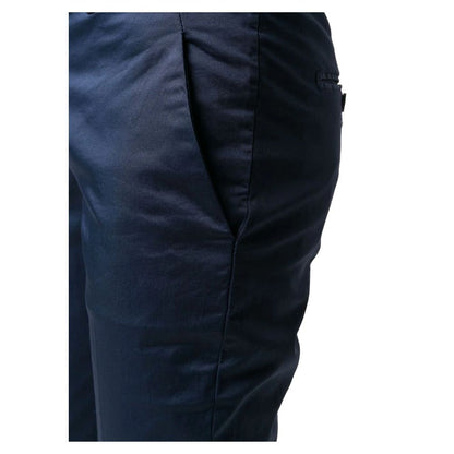 Blue Cotton Women's Trouser