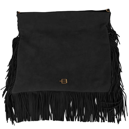 Chic Suede Fringe Crossbody Bag