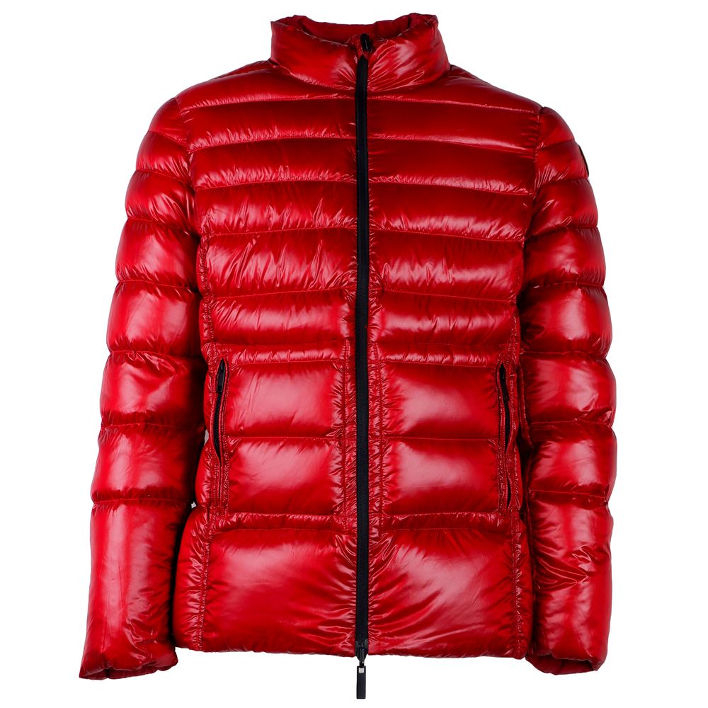 Reversible Red Nylon Duck Down Jacket