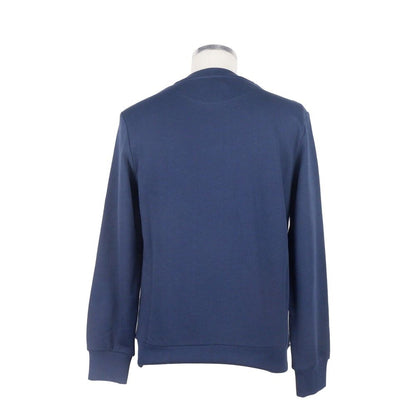 Blue Cotton Men Sweater