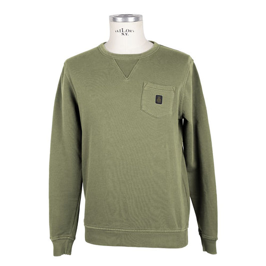 Green Cotton Men Sweater