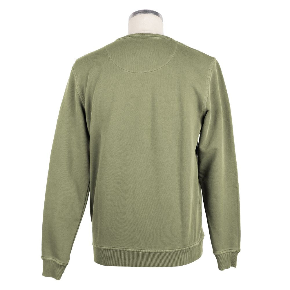 Green Cotton Men Sweater