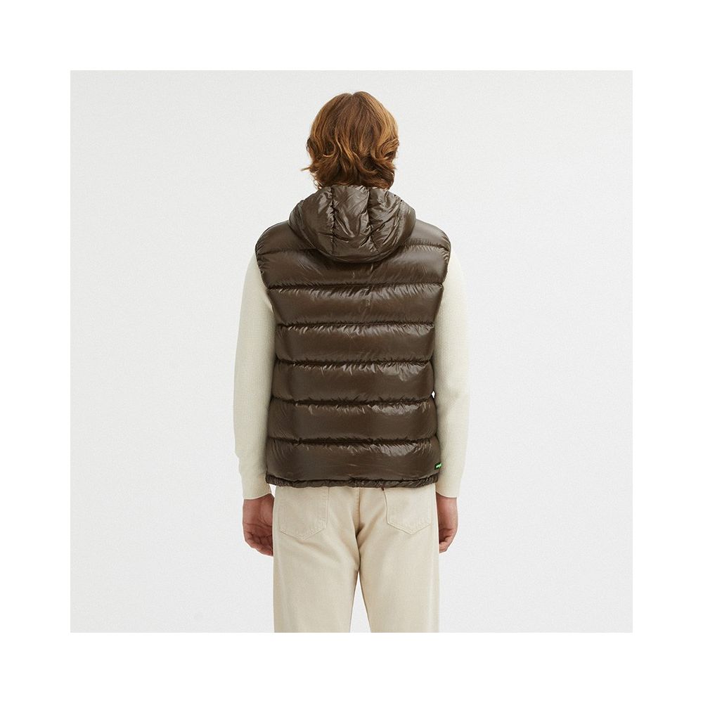 Brown Nylon Men's Reversible Vest