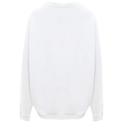 Elegant Cotton Knit Sweater in Pristine White