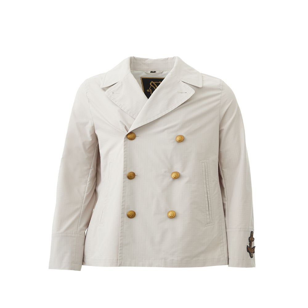 Pristine White Polyester Jacket