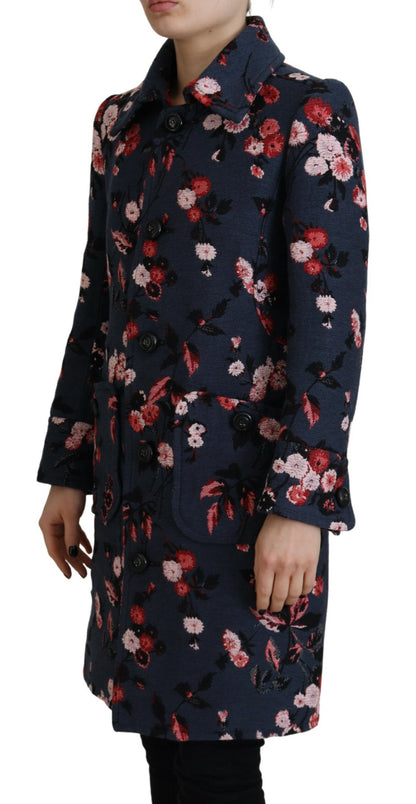 Multicolor Printed Women Long Coat Blazer Jacket