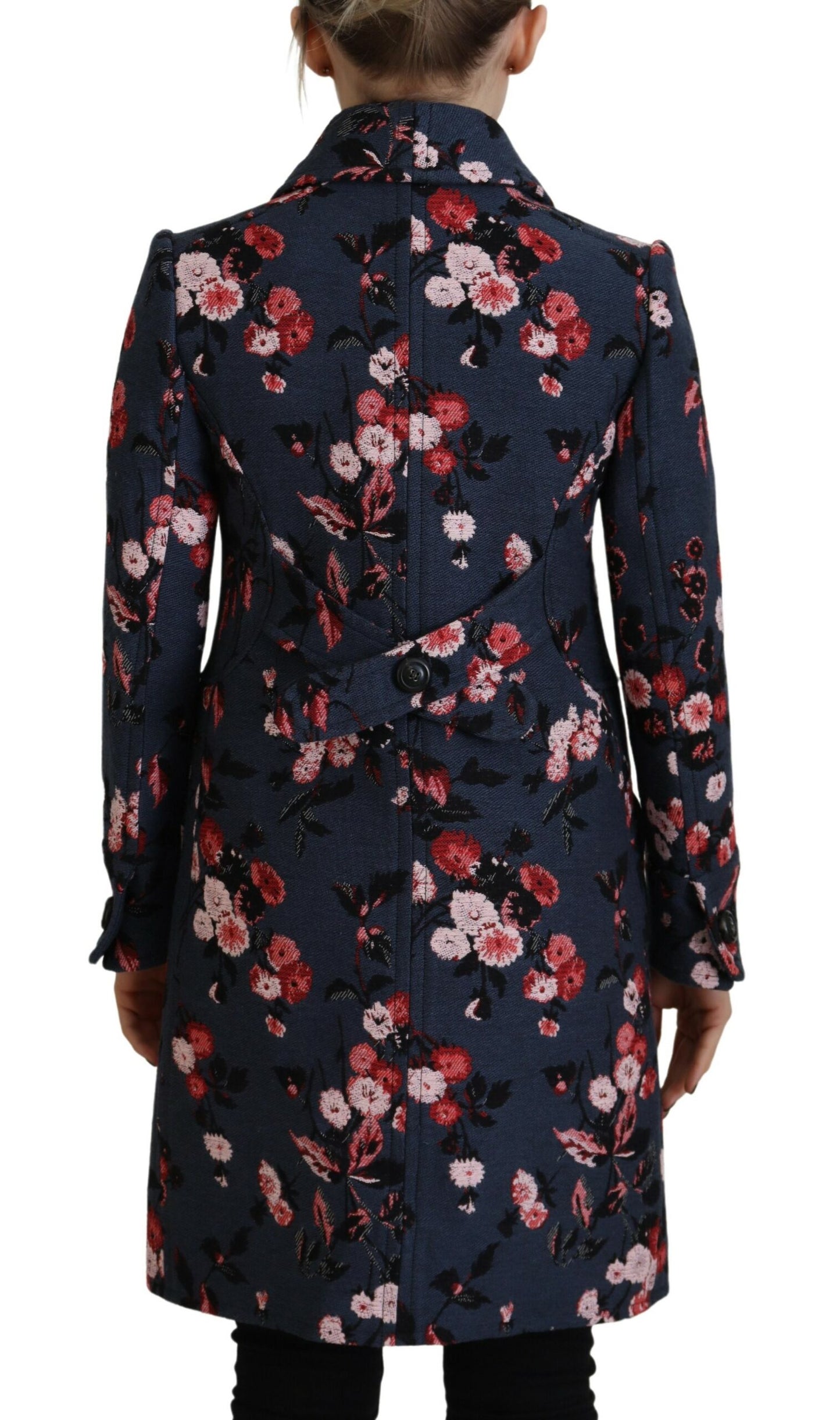 Multicolor Printed Women Long Coat Blazer Jacket