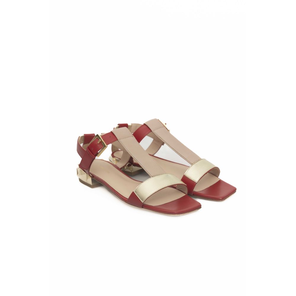 Red Goat Leather Women Sandal