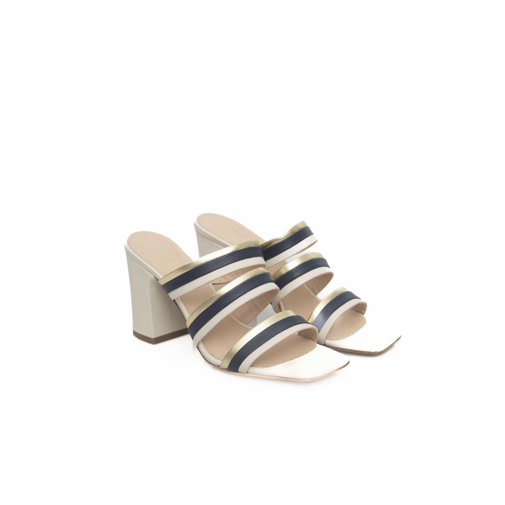 White Goat Leather Women Sandal