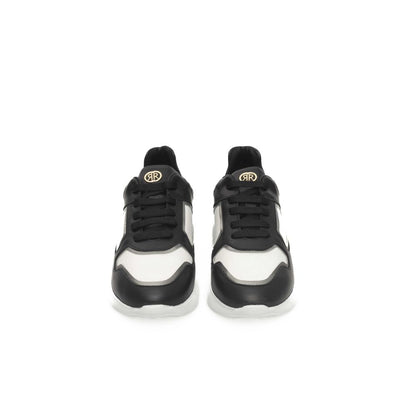 Black Leather Women Sneaker