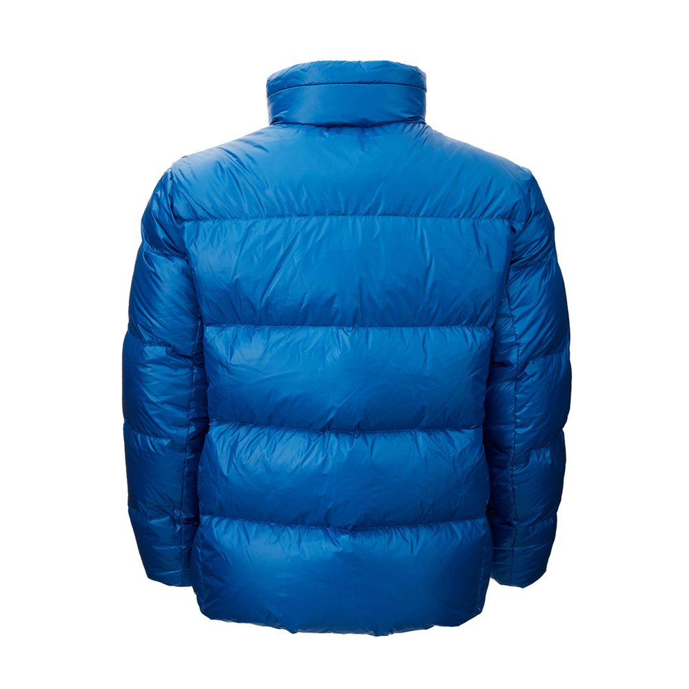 Sleek Polyamide Men's Blue Jacket