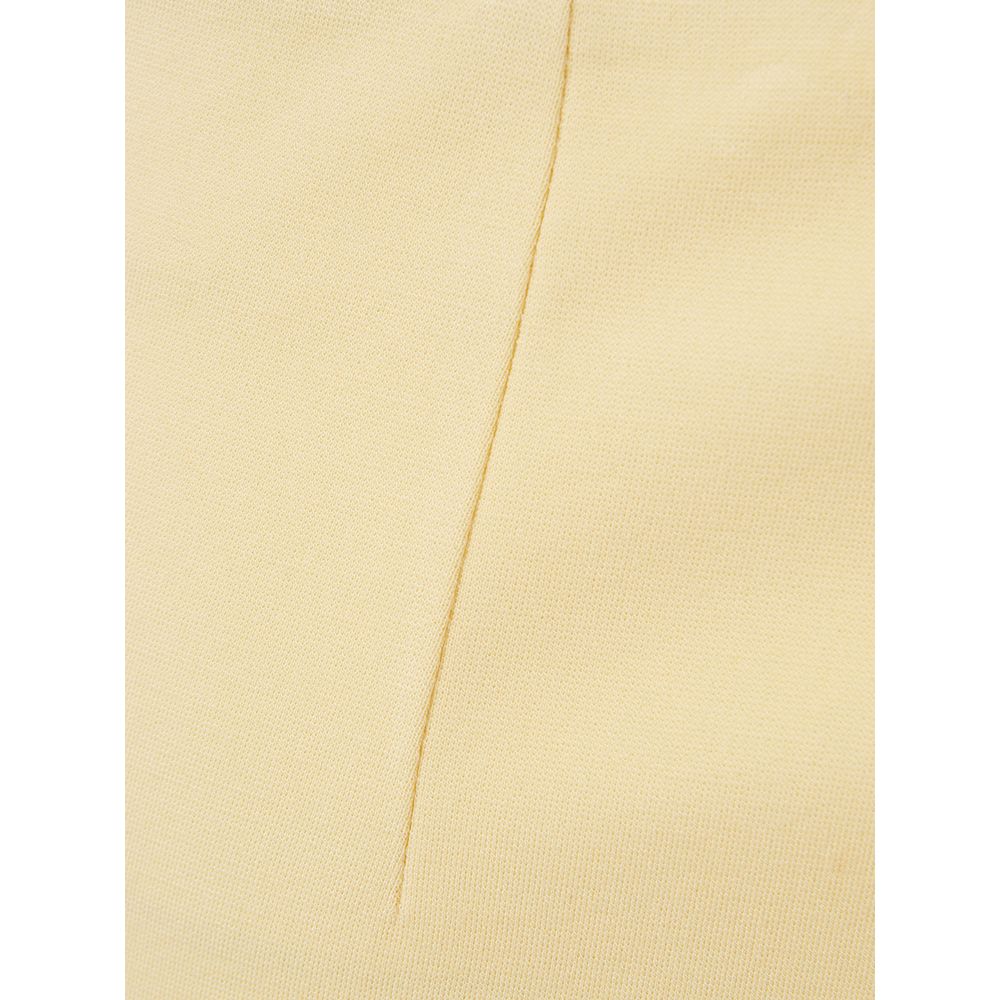 Elegant Yellow Viscose Skirt for Women